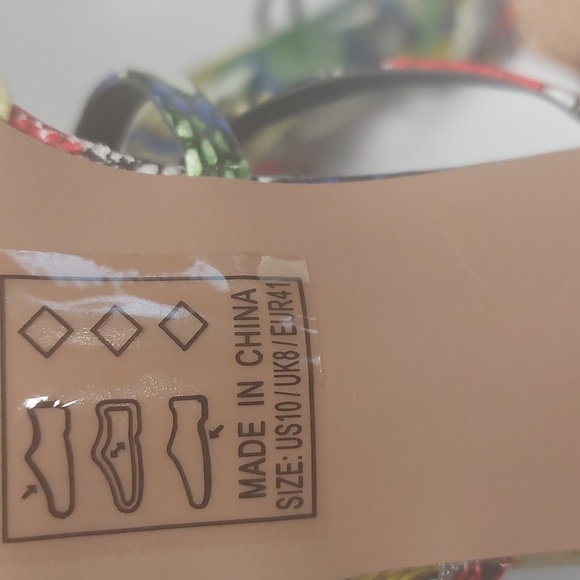 Qupid Multicolor Woman Slip-on Pointed Toe High Heel Shoes Size 10 - Picture 6 of 11